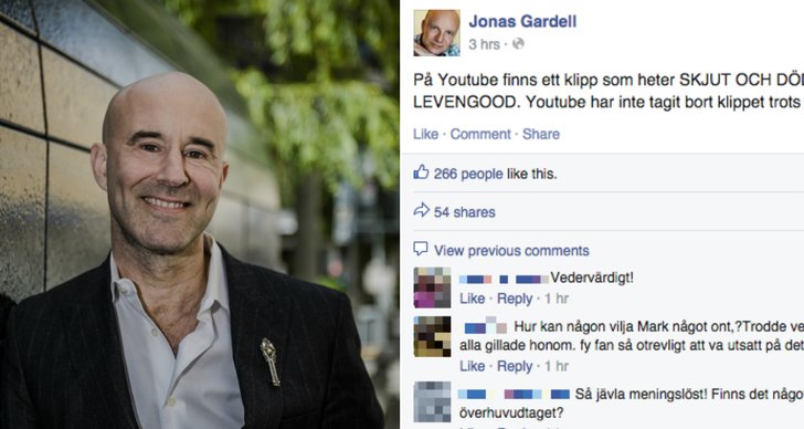 Jonas Gardell, Stöd, Mark Levengood, hat, Facebook, Brott och straff, kärlek, Mark